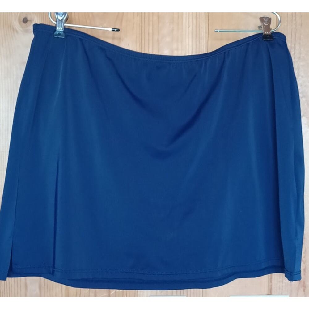 New QVC It Figures Hip Hider Swim Suit Skirt Women's 20W Navy Blue